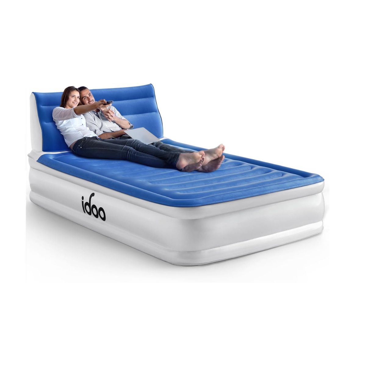 Queen Size 18" Air Mattress with Headboard
