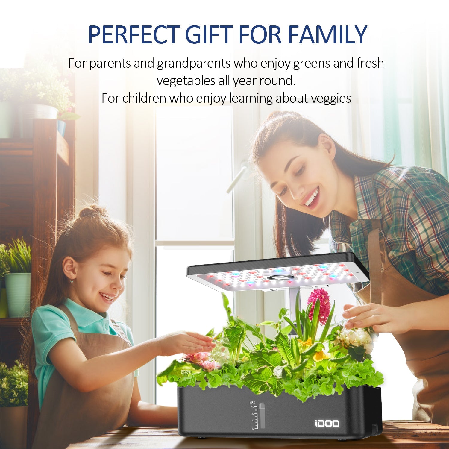 iDOO 12Pods Indoor Herb Garden Kit - Hydroponic Growing System Hydroponic Growing Systems by idoogroup