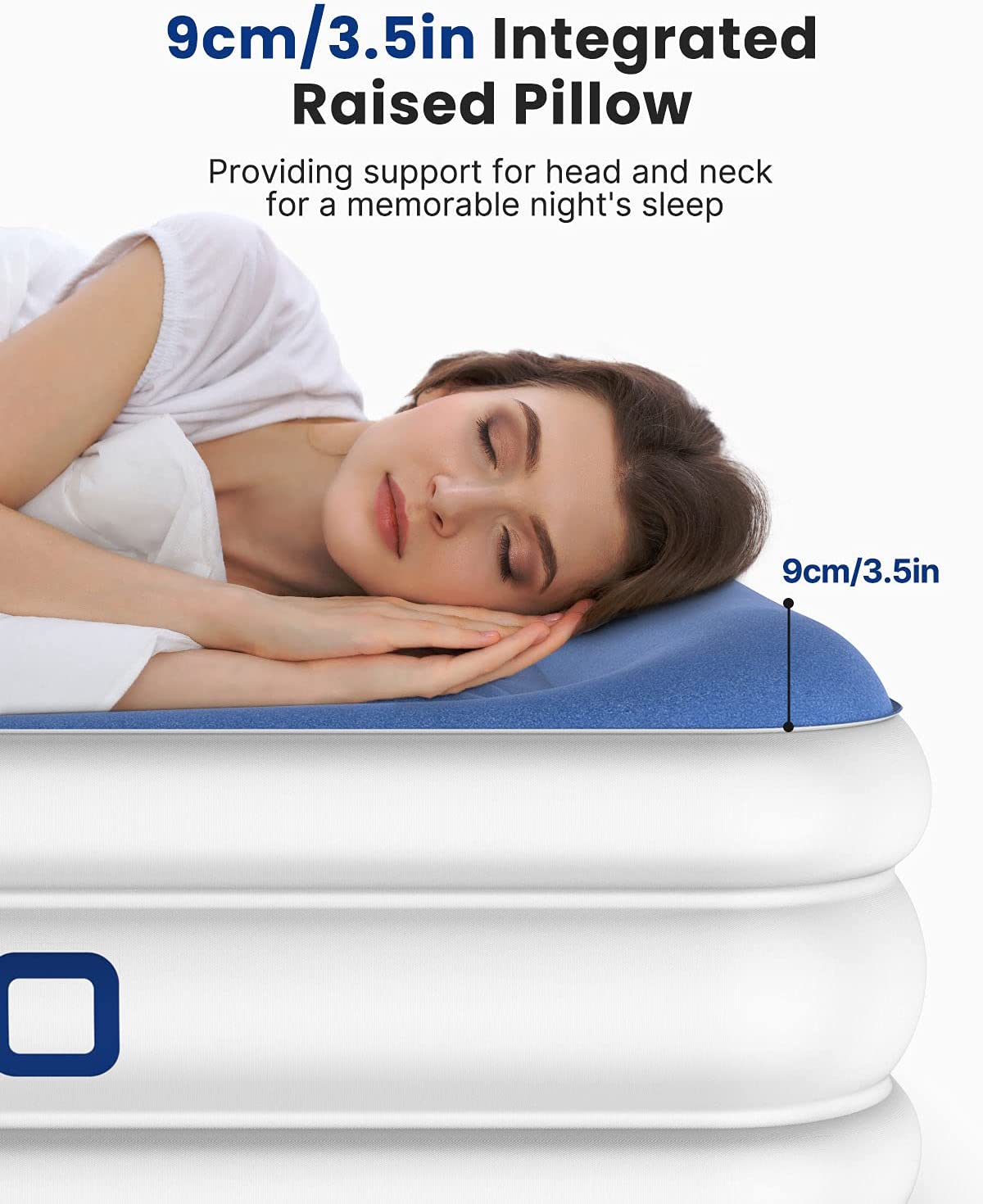iDOO Single Inflatable Bed, Air with Built-in Pillow