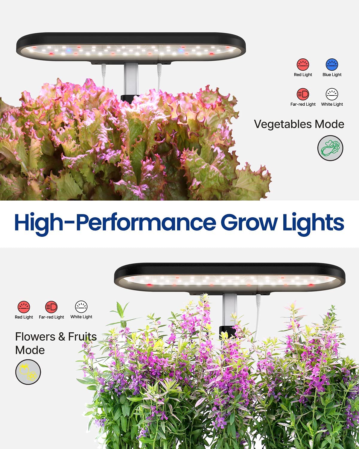 iDOO 10 pods Indoor Herb Garden, Hydroponics Growing System - Hydroponic Growing System Hydroponic Growing Systems by idoo